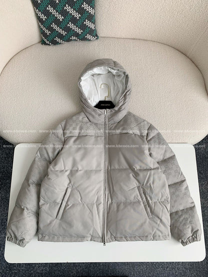 「#4006」Gucci Hooded patterned down jacket