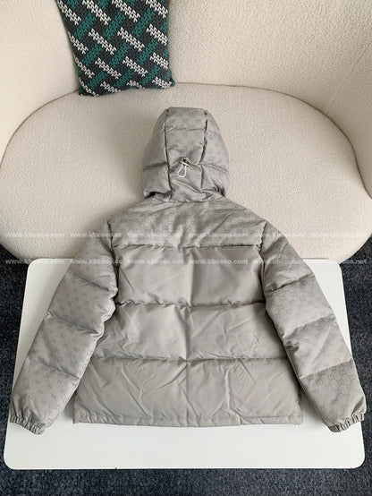 「#4006」Gucci Hooded patterned down jacket