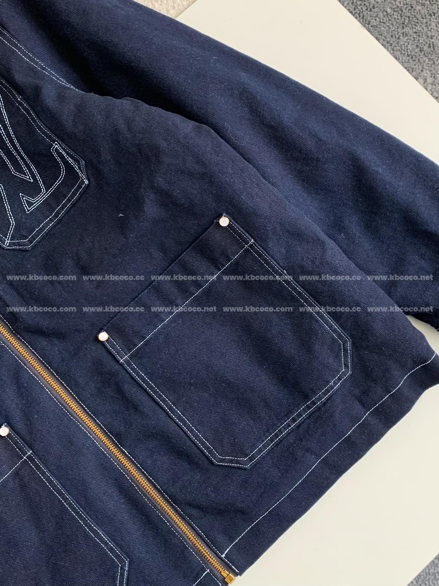 「#4007」Louis Vuitton SS25 Zippered open-and-closed spliced turn-down collar jacket