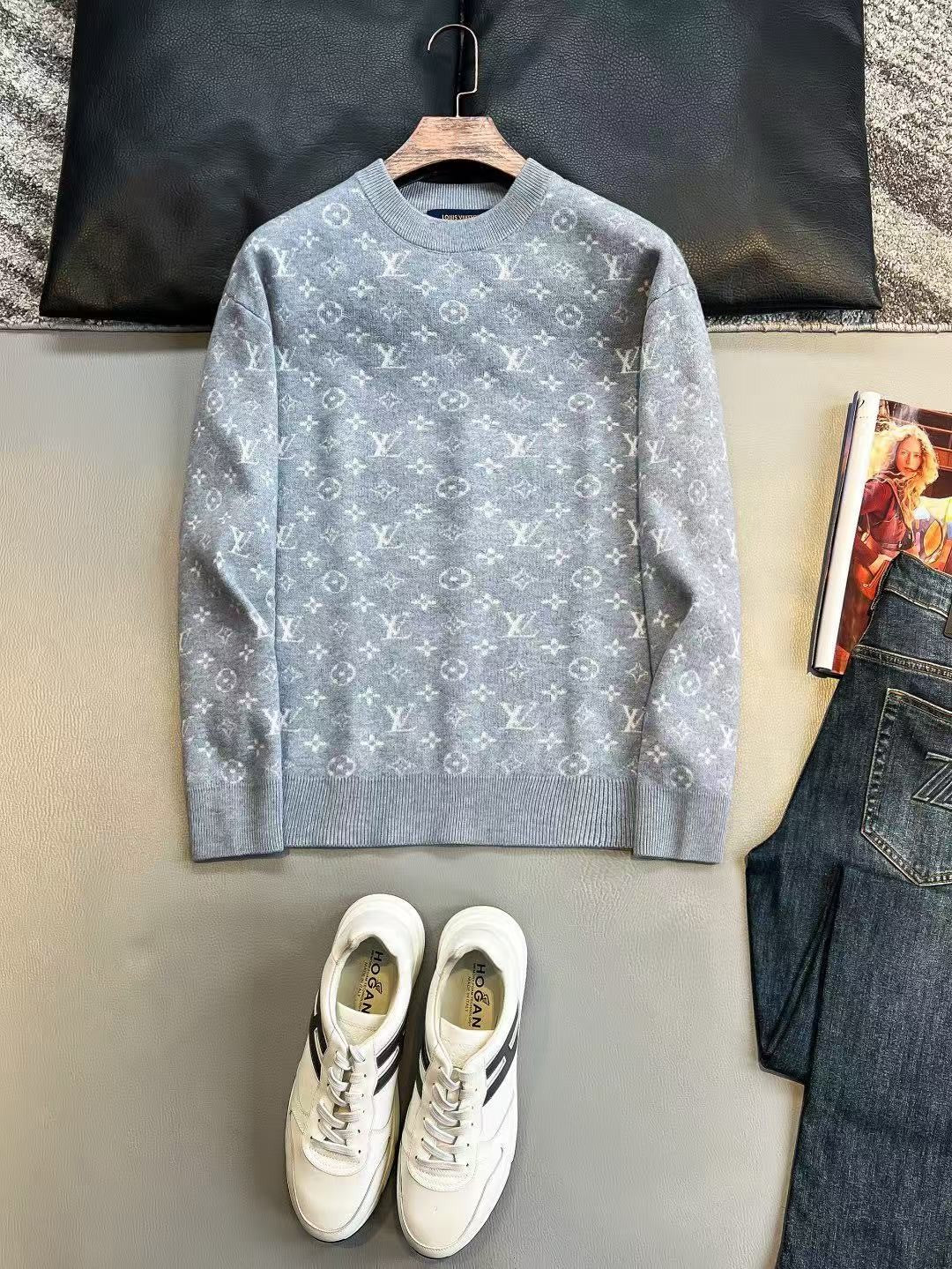 「#4117」Louis Vuitton 24 Fall/Winter Crew Neck Sweater