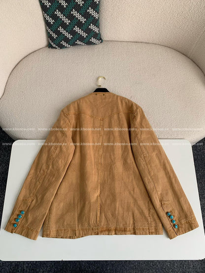 「#4152」Louis Vuitton FW24 Round Neck Single Breasted Casual Jacket