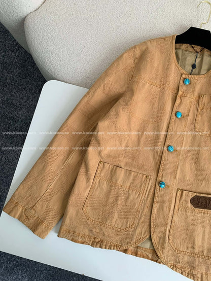 「#4152」Louis Vuitton FW24 Round Neck Single Breasted Casual Jacket