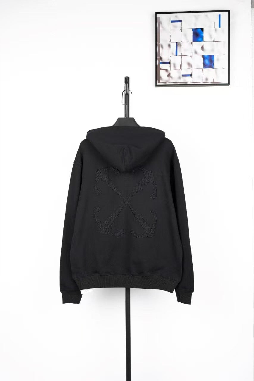 「#4214」offwhite dark pattern anchor arrow embroidered sweatshirt