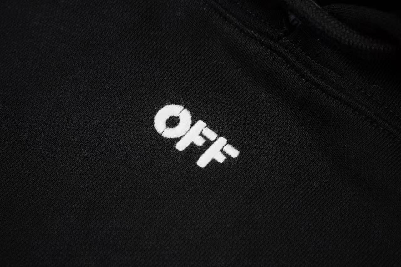 「#4214」offwhite dark pattern anchor arrow embroidered sweatshirt