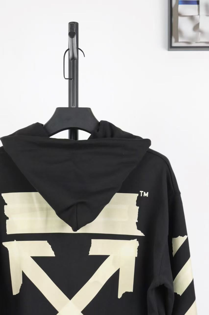 「#4215」offwhite yellow glue arrow hoodie