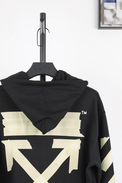「#4215」offwhite yellow glue arrow hoodie