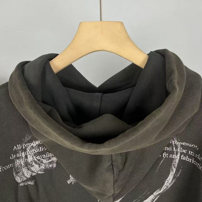 「#4218」offwhite washed old man religious hoodie