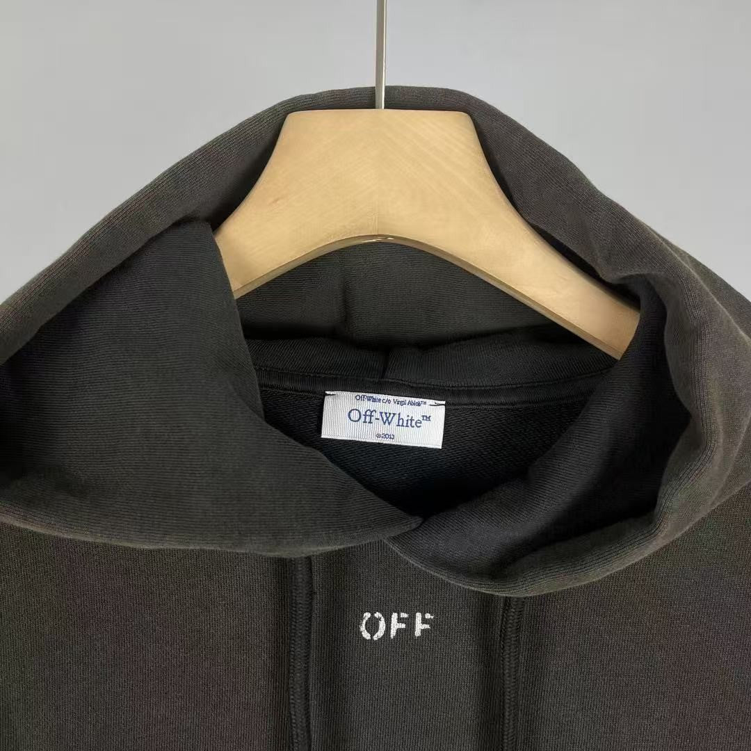 「#4218」offwhite washed old man religious hoodie