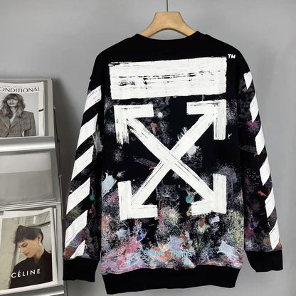 「#4221」offwhite fireworks crew neck sweatshirt
