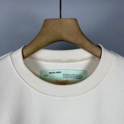 「#4222」offwhite Monet oil painting round neck sweatshirt