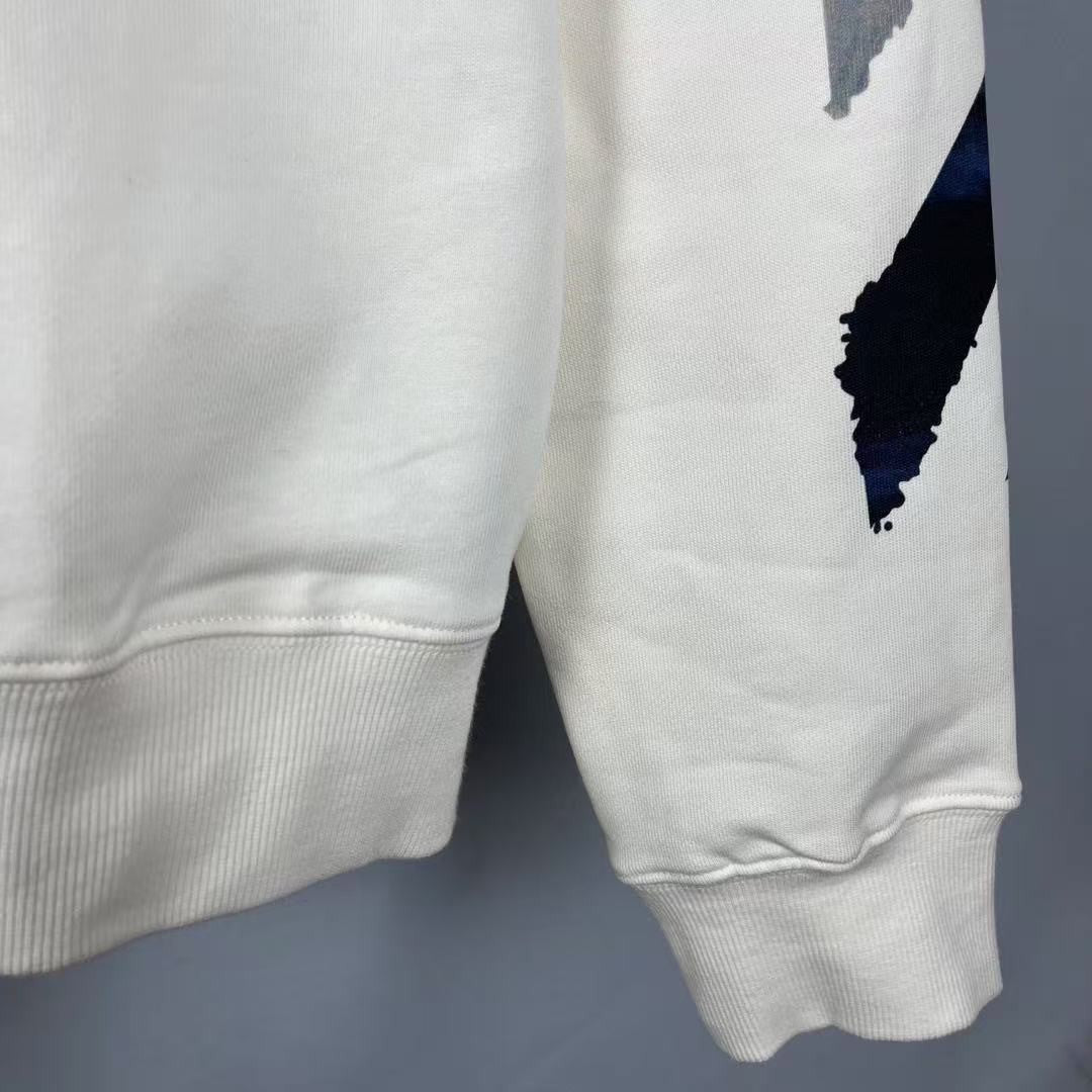 「#4222」offwhite Monet oil painting round neck sweatshirt