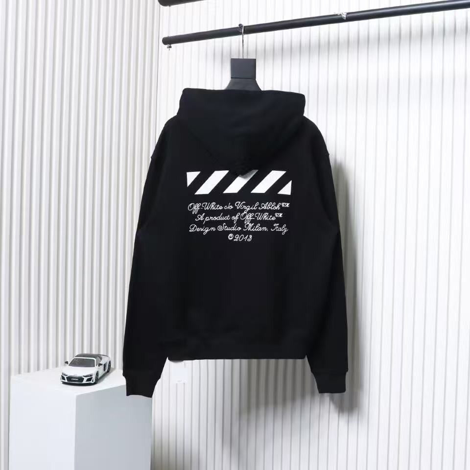 「#4223」offwhite number 23 hooded sweatshirt slash letter hoodie