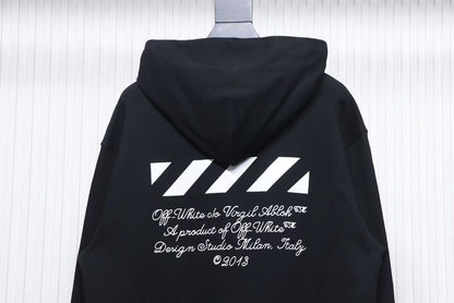 「#4223」offwhite number 23 hooded sweatshirt slash letter hoodie