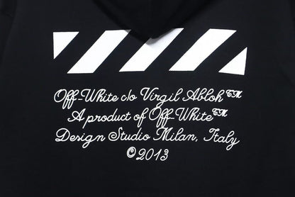 「#4223」offwhite number 23 hooded sweatshirt slash letter hoodie