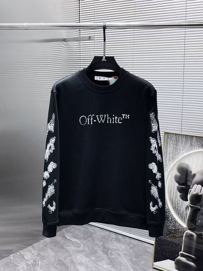 「#4225」offwhite24 autumn and winter new letter logo round neck sweatshirt