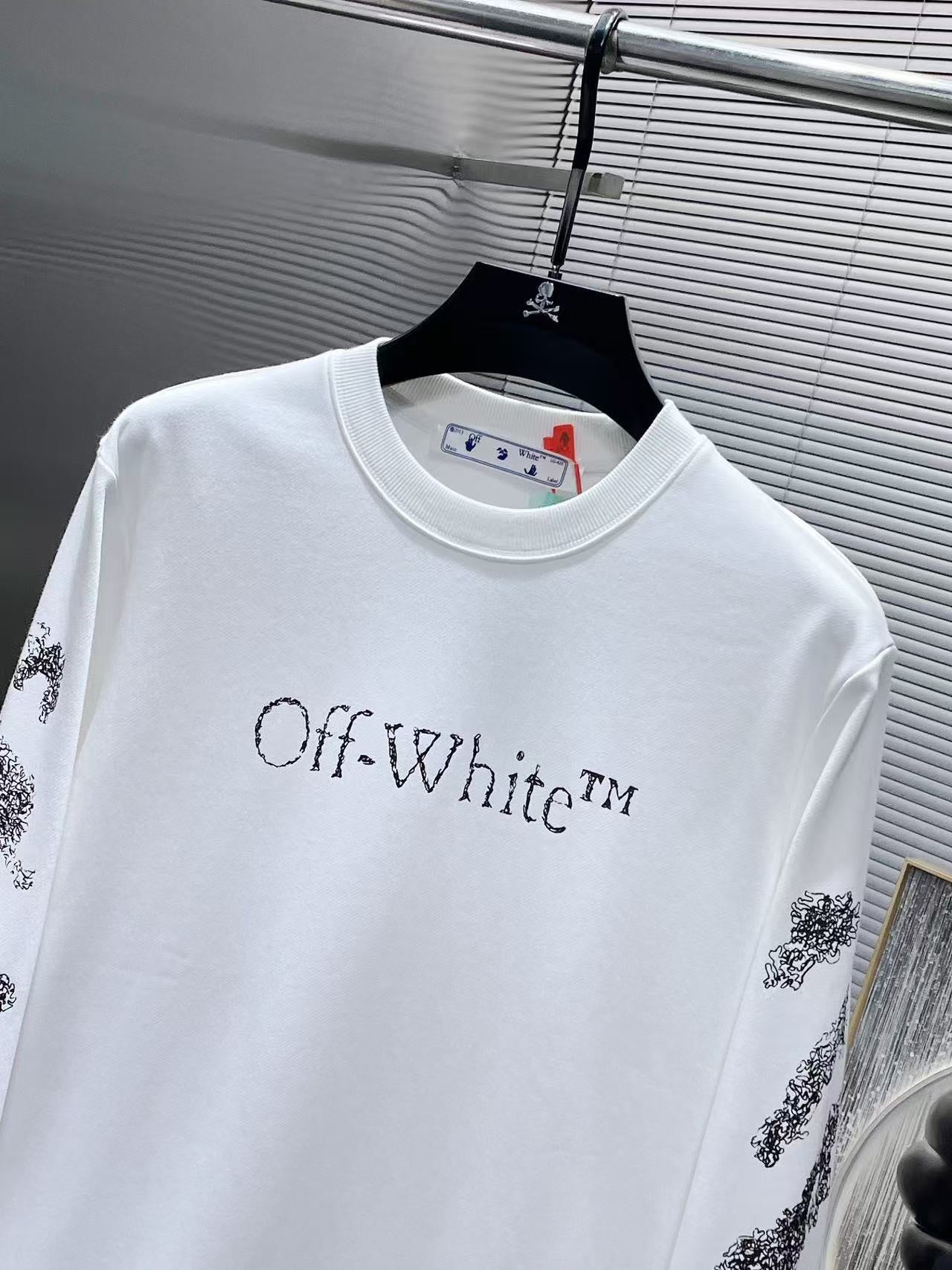 「#4225」offwhite24 autumn and winter new letter logo round neck sweatshirt