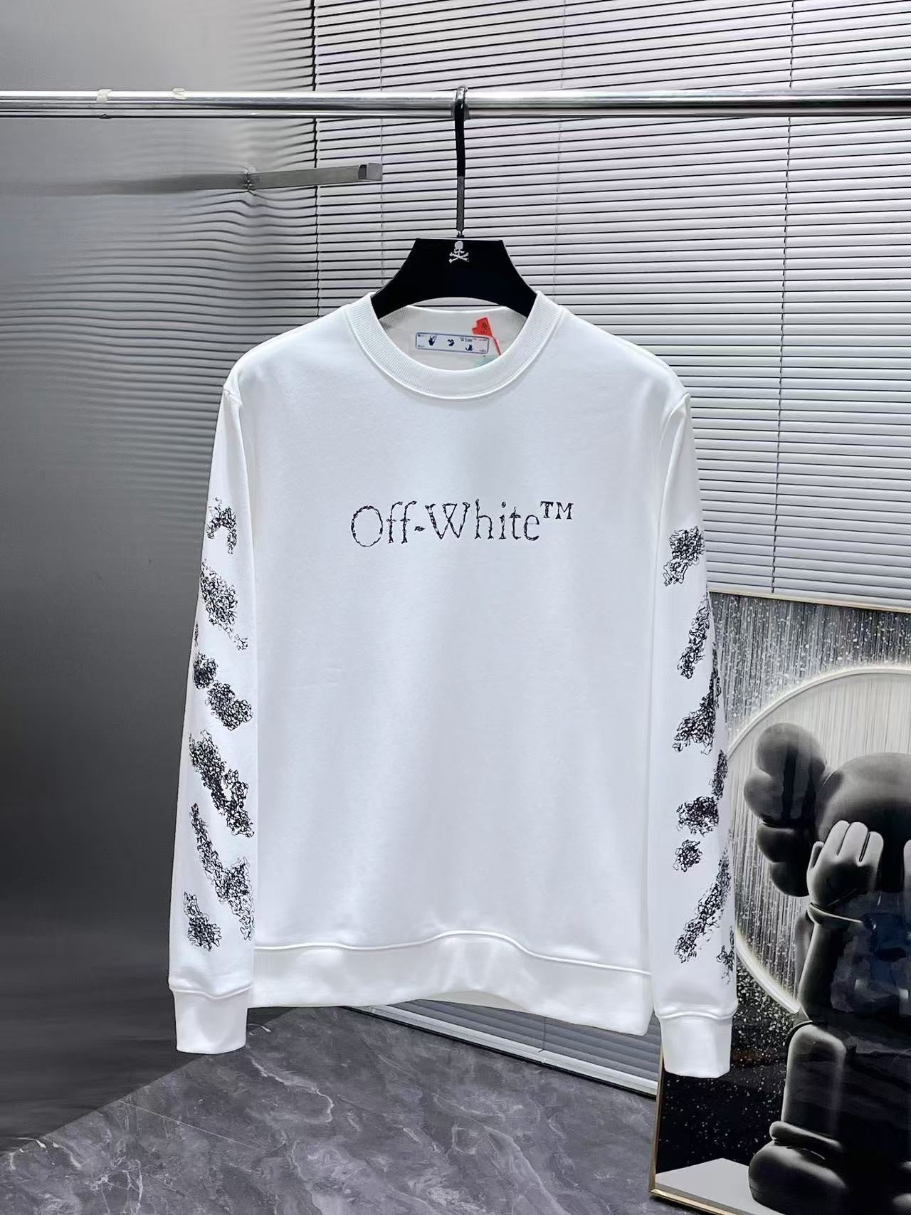「#4225」offwhite24 autumn and winter new letter logo round neck sweatshirt