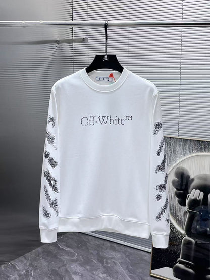 「#4225」offwhite24 autumn and winter new letter logo round neck sweatshirt