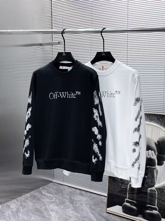 「#4225」offwhite24 autumn and winter new letter logo round neck sweatshirt