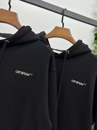 「#4226」offwhite24 autumn and winter embroidered arrow hooded sweatshirt