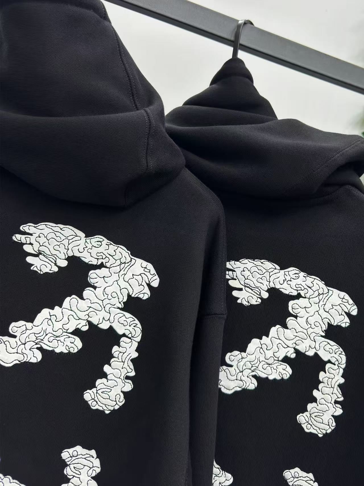 「#4226」offwhite24 autumn and winter embroidered arrow hooded sweatshirt