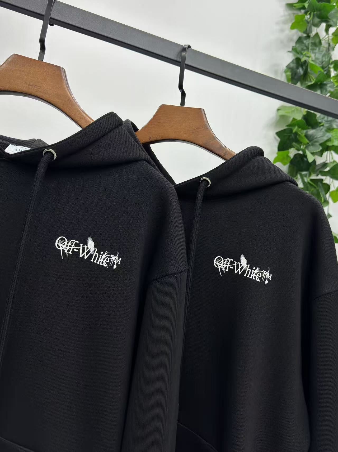 「#4227」offwhite24 autumn and winter tulip arrow hooded sweatshirt