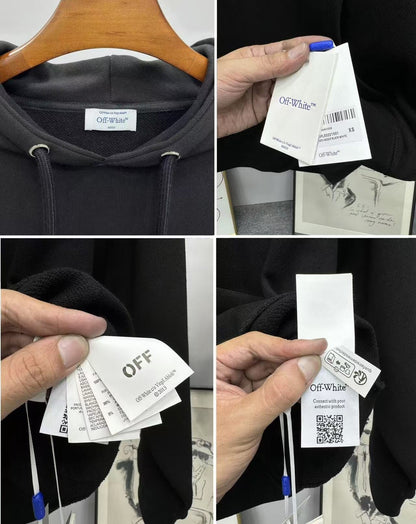 「#4227」offwhite24 autumn and winter tulip arrow hooded sweatshirt