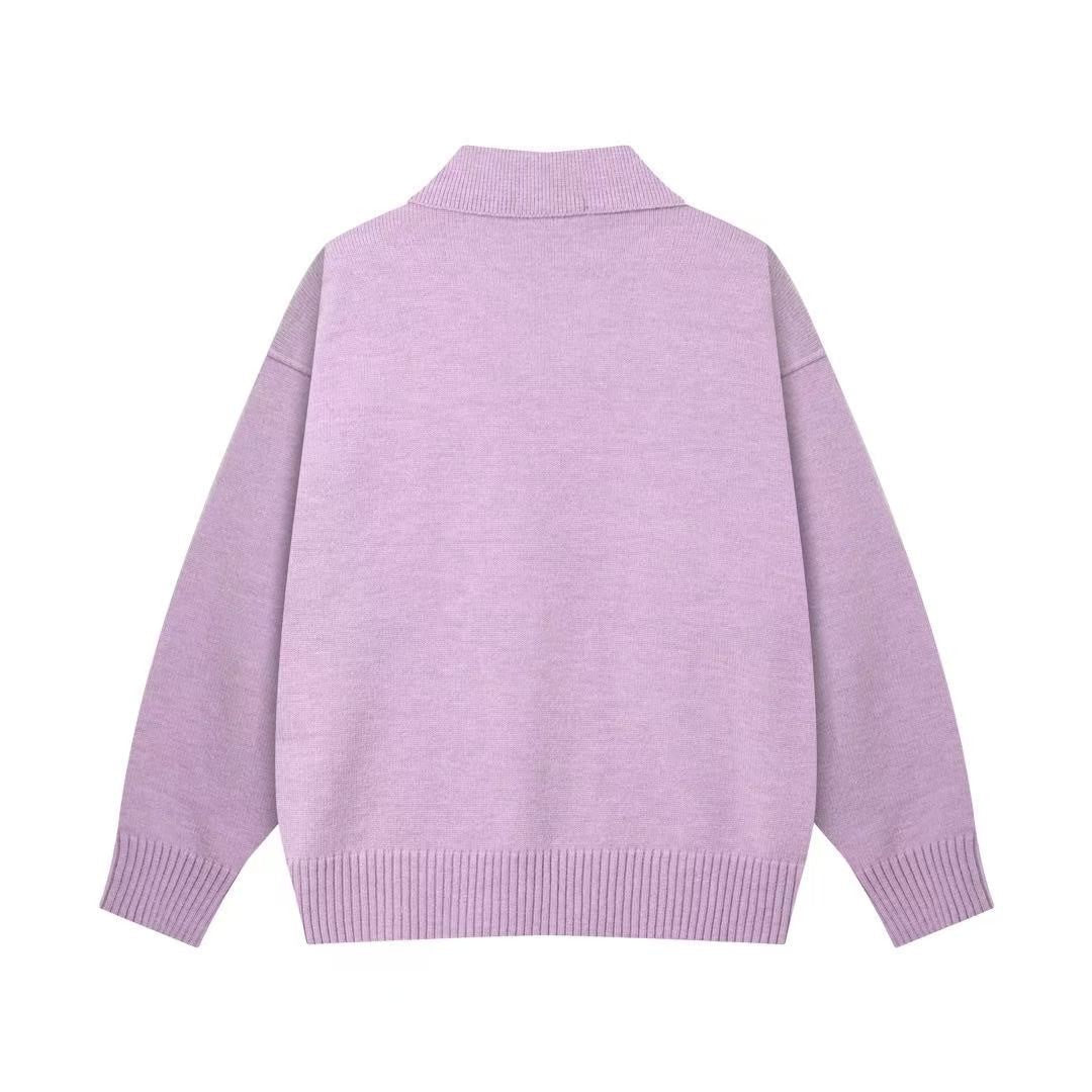 「#4233」Amiri autumn and winter new big heart jacquard collar pullover sweater