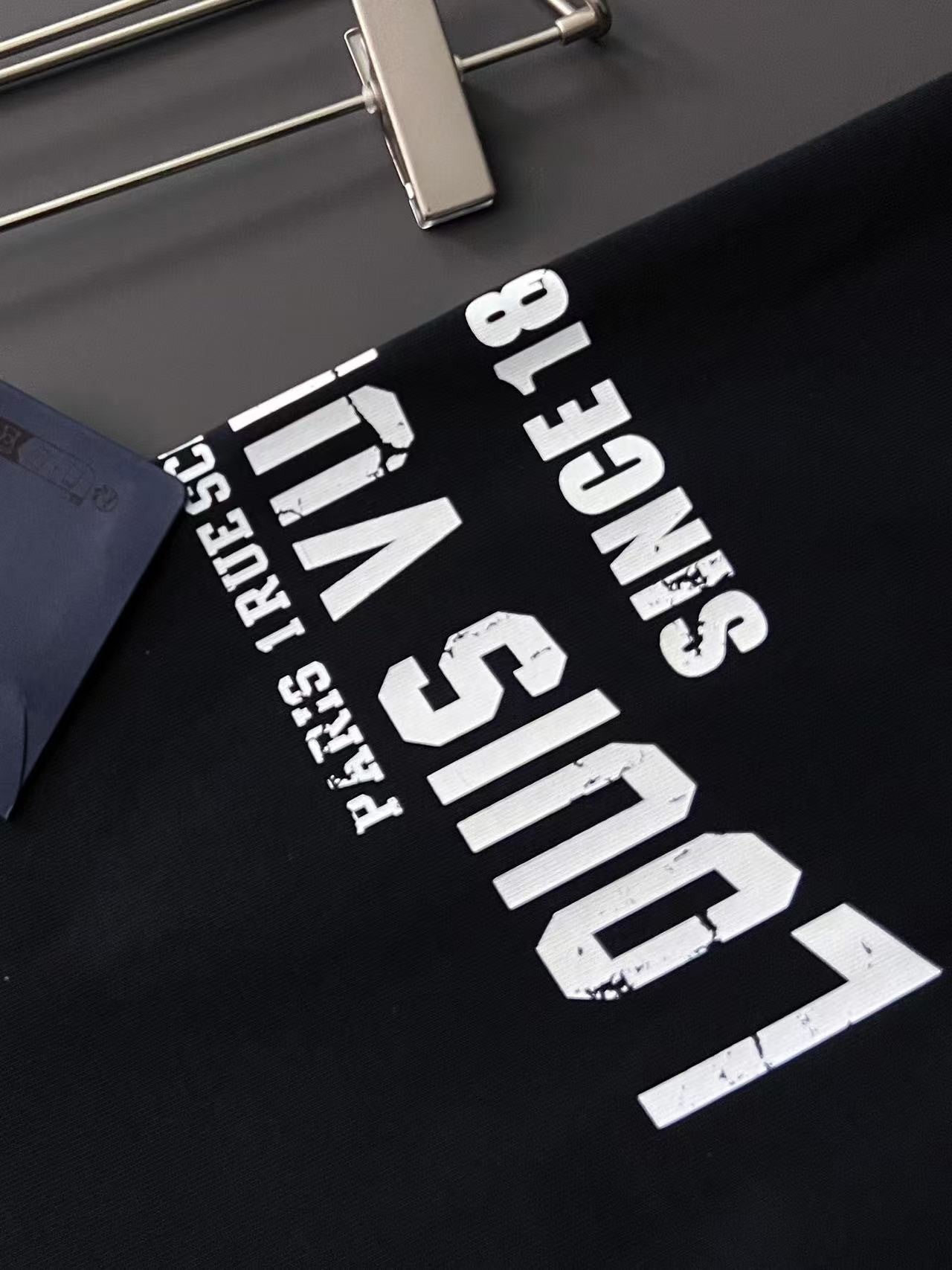 「#4235」Louis Vuitton logo print crew neck T-shirt