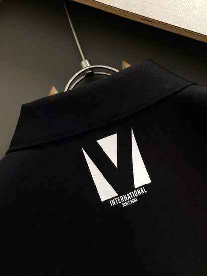 「#4255」Louis Vuitton new imported polo T-shirt with metal pocket inserts