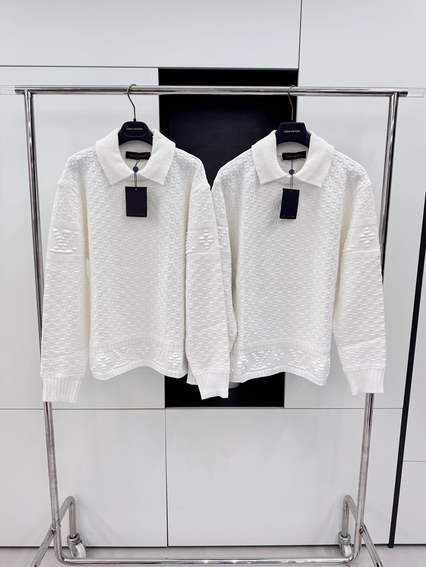 「#4261」Louis Vuitton 2023FW Checkerboard Embossed Sweater