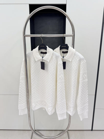 「#4261」Louis Vuitton 2023FW Checkerboard Embossed Sweater