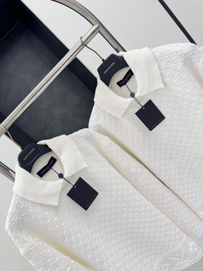 「#4261」Louis Vuitton 2023FW Checkerboard Embossed Sweater
