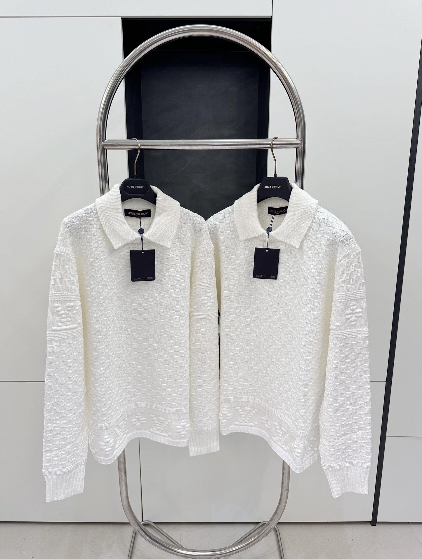 「#4261」Louis Vuitton 2023FW Checkerboard Embossed Sweater