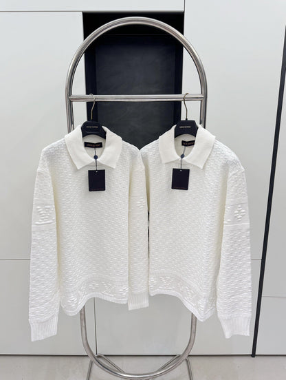 「#4261」Louis Vuitton 2023FW Checkerboard Embossed Sweater