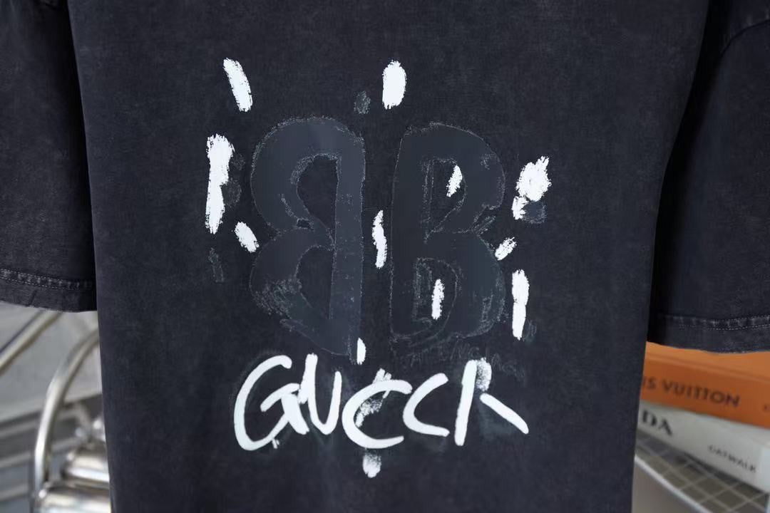 「#4269」Balenciaga SpringSummer New Flame Hot Diamond T-shirt