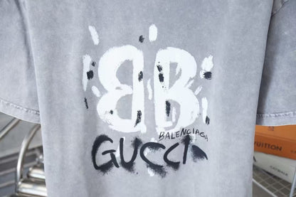 「#4269」Balenciaga SpringSummer New Flame Hot Diamond T-shirt