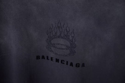 「#4269」Balenciaga Spring/Summer New Flame Hot Diamond T-shirt