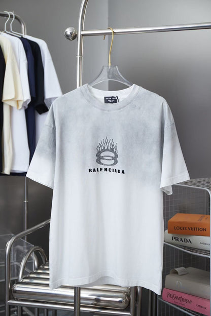 「#4269」Balenciaga Spring/Summer New Flame Hot Diamond T-shirt