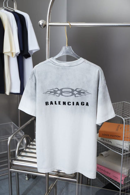 「#4269」Balenciaga Spring/Summer New Flame Hot Diamond T-shirt