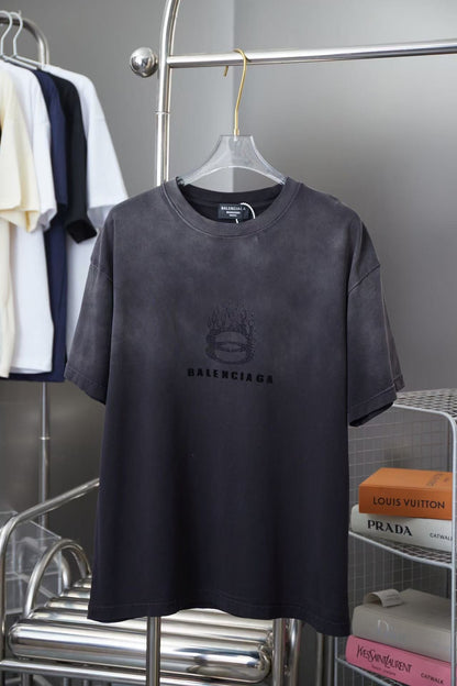 「#4269」Balenciaga Spring/Summer New Flame Hot Diamond T-shirt