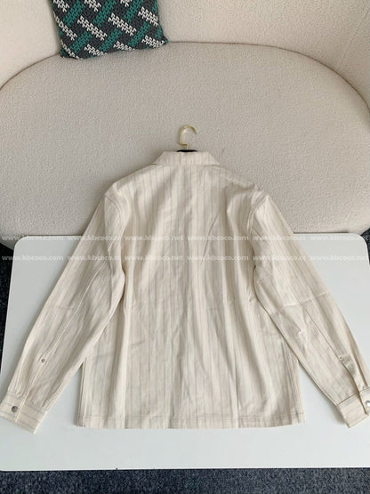 「#4552」Dior ss25 Summer Series Striped Shirt Jacket