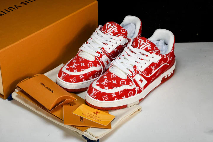 Louis Vuittоп Trainer Low 'Red Monogram Textile'