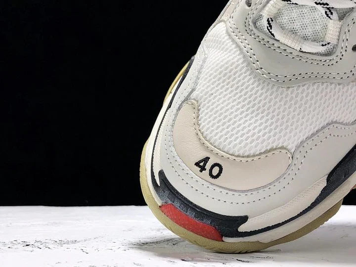 Triple S Sneaker White Black Red