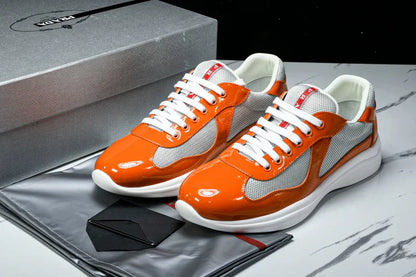 Prada America's Cup Sneaker 'Orange Silver'