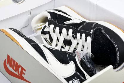 Travis Scott AJ1 Low x Stussy 'Black White Gum' (Custom)