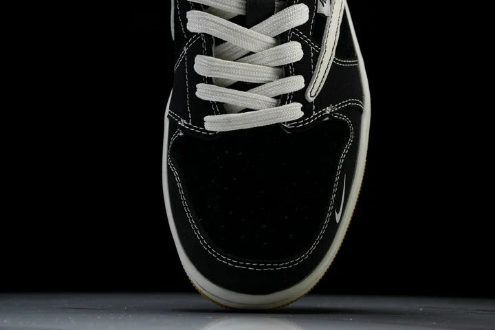 Travis Scott AJ1 Low x Stussy 'Black White Gum' (Custom)