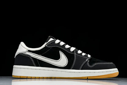 Travis Scott AJ1 Low x Stussy 'Black White Gum' (Custom)