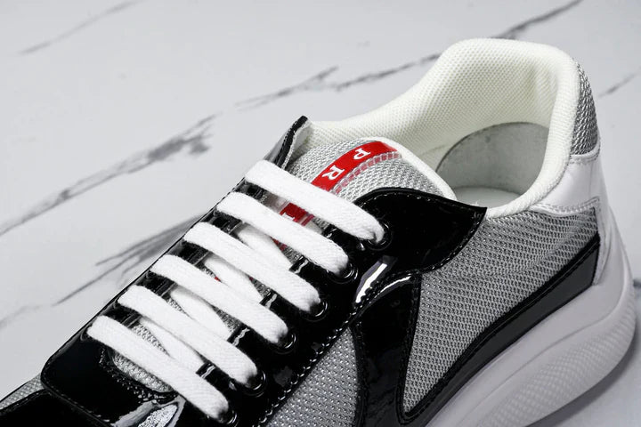 Prada America's Cup Sneaker 'Black Silver White' v1