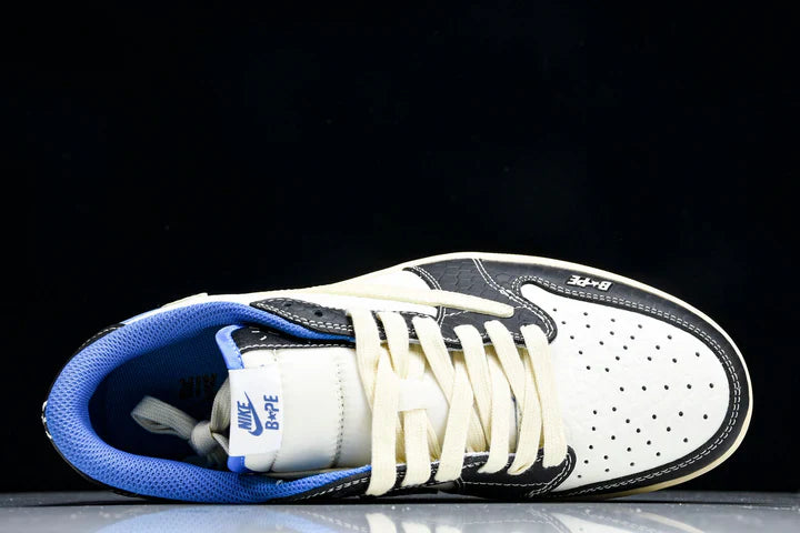 Travis Scott AJ1 Low x BAPE x Fragment (Custom)